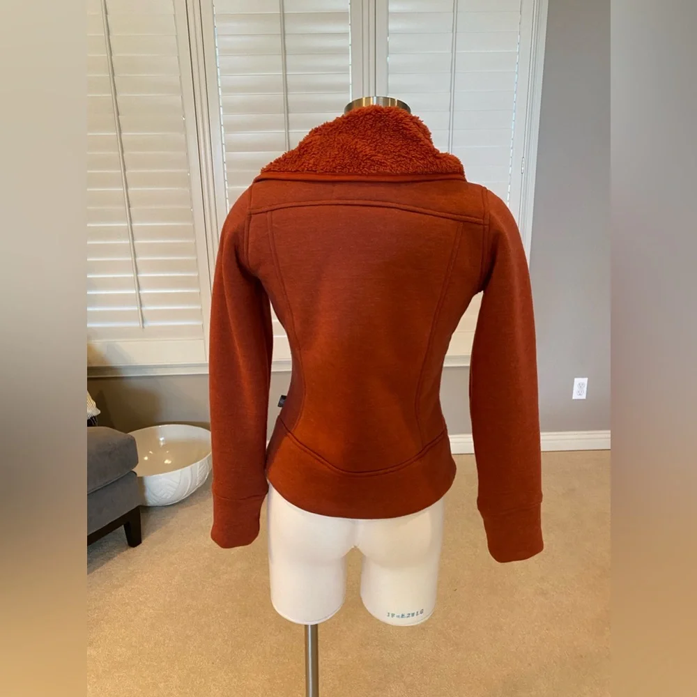 Prana Moto Burnt Orange Zip Front Jacket (XS)
